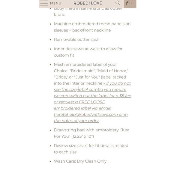 Robed With Love Women’s Pink Hildy Robe / Size- Small - Picture 15 of 16